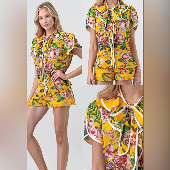 Floral Short Set - Picture 1 of 9